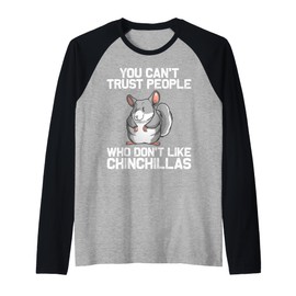 Cool Chinchilla For Men Women Animal Lover Rodent Zookeeper Raglan Baseball Tee