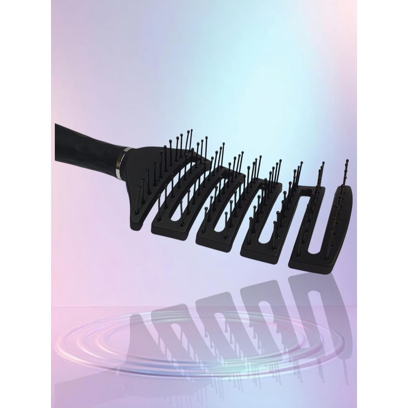 Mibella Modern Flexible Hairbrush for All Hair Types with Rubberised