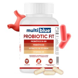 Probiotic Fit 30 Capsulas  Avanzada Fórmula de Probióticos y Prebióticos con Extracto de Té Verde y Vitamina D3  Sin Levadura, Gluten, Soya  Ideal... 