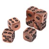 7pcs Metal Dice Set Exquisite Square Inlaid Skull Pattern Dice