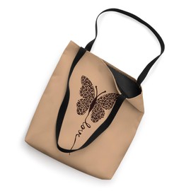 Leopard Print Butterfly – Cute Love Lettering Graphic Tote Bag