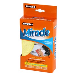Ultra Micro Fiber Miracle Scrubbing Sponge 1 Pack (Yellow)