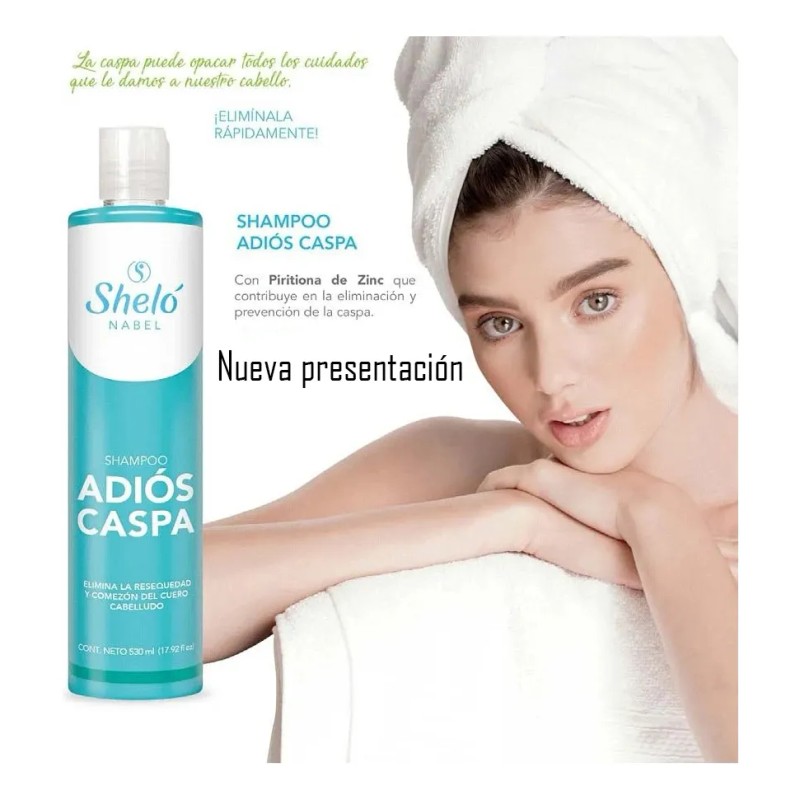 Shampoo Adios Caspa Shelo Nabel 530ml Piezas