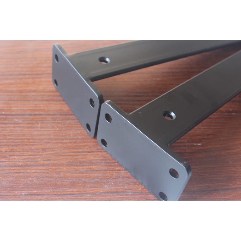 4 Pack - 11 inch Black Hidden L Shelf Bracket