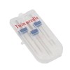 3Pcs White Twin Stretch Needle Double Twin Needles Pins (3