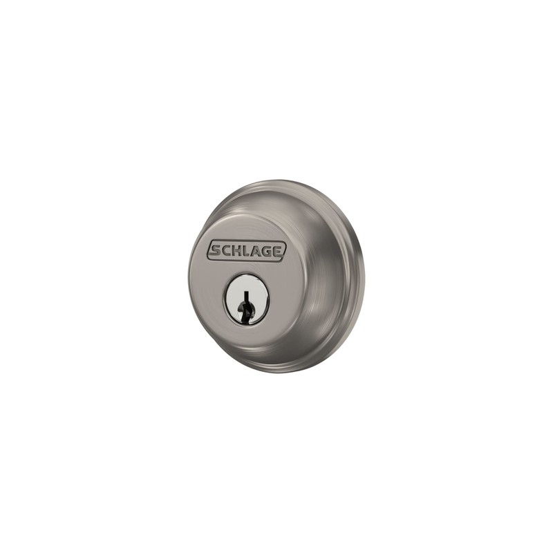 SCHLAGE B60N619 Deadbolt with Standard Trim Keyed 1 Side, Highest