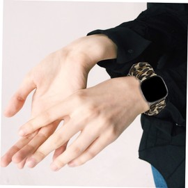 jojofuny 1pc Leopard Printing Watch Strap Wrist Band Compatible Flexible and Comfortable Design for Everyday Use