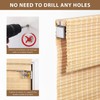 LazBlinds No Tools No Drill Cordless Bamboo Roman Shades, Privacy