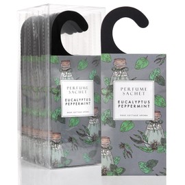 ROSE COTTAGE Large 12 Packs Eucalyptus Peppermint Hanging Closet Air Freshener Scented Sachets Long Lasting Smell Goods