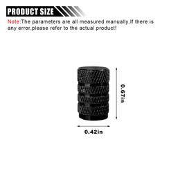 4PCS Car Tire Valve Stem Caps, Corrosion-Resistant & Leak-Proof Aluminum Alloy Air Cap Cover, Car Valve Stem Cover with Rubber Ring, Universal Wheel Dust Proof Covers for SUV Car Truck (Black)