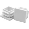 Jiozermi 12 Pcs 3/4" Square Plastic Plug, White Square Plastic