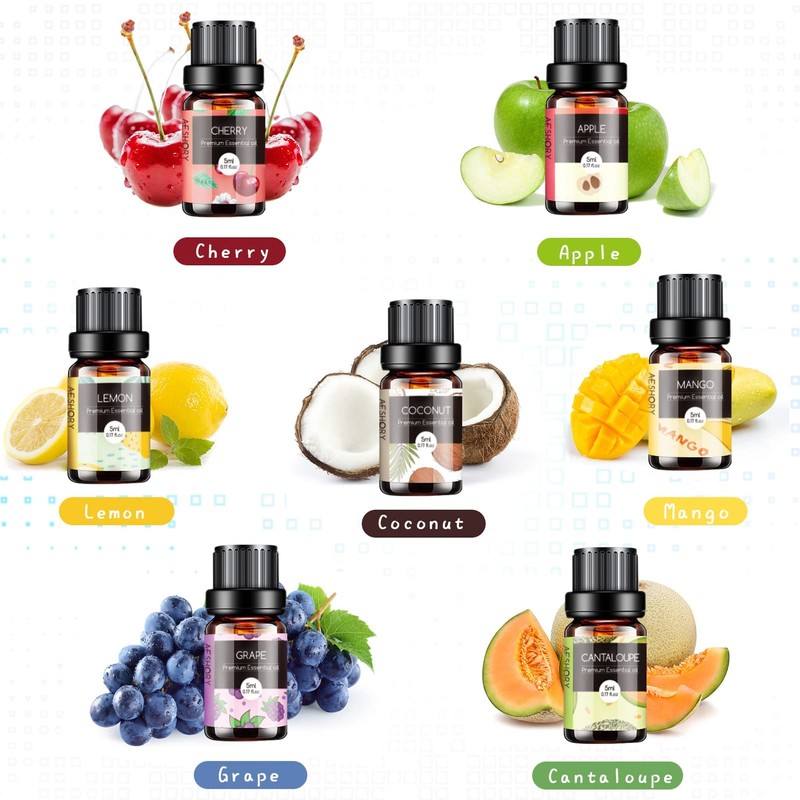 Aeshory Essential Oils Set -28x5ml Fruity & Woody & Herbal