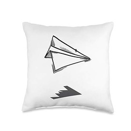 Paper Folding Gift for Origami Lover Paper Airplane Aviation Gift for Aircraft Fans Throw Pillow, 16x16, Multicolor