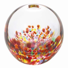 ADERIA Tsugaru Vidro F71935 Fireworks Gold Flower Vase Flower Vase Container with Flower Base Vase Container with Presentation Box, Made in Japan, Gift for Father's Day, Mother's Day, 60th Birthday