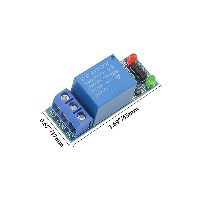 BGTXINGI 10 x single-channel relay module, 12 V, low-level trigger