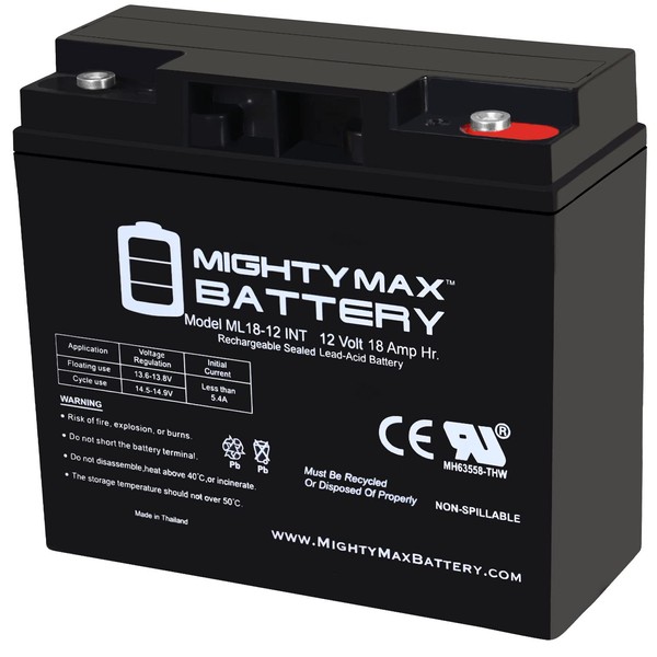 Mighty Max Battery 12V 18AH SLA Internal Thread Battery for