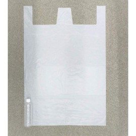 Japax MS-49 Trash Bags with Handle, White, Translucent, 10.9 gal (45 L), Width 25.6 x Height 37.4 inches (65 x 95 cm), Thickness 0.0005 inches (0.013 mm), Holds More Than Conventional Products, Plastic Bags, Tie Bag Series, Pack