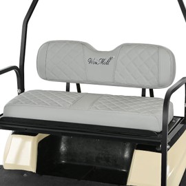 WEIMELL Universal Golf Cart Rear Seat Covers Vinyl Leather Back Seat Cover for Club Car EZGO Yamaha Aftermarket Ordinary Cushions No Nails Required Easy to Install & Clean Seat Cover Gray