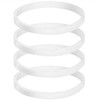 Pack of 4 Gaskets White Rubber Sealing O-Ring Replacement Part