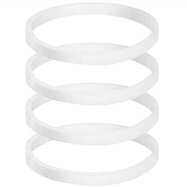Pack of 4 Gaskets White Rubber Sealing O-Ring Replacement Part for Nutri Ninja Blender Model BL455, BL455-30, BL 580...