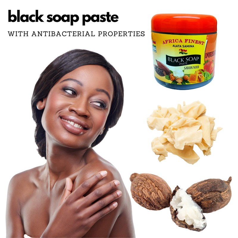 Africa Finest Natural Black Soap Paste (Fusion) (Exfoliate & Hydrate