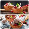 LOYIM 10 Pcs Acacia Wood Small Bowls 4 * 1.6