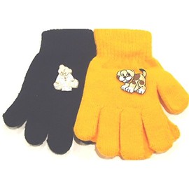 Set of Two Pairs One Size Magic Gloves for Infants Toddlers Ages 1-4 Years