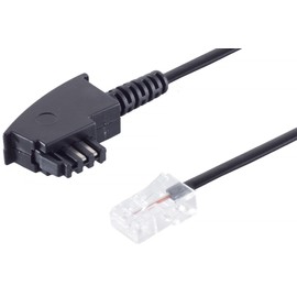 1 x 1 m TAE-F to RJ45 Plug (A-4 B-5) Telephone Cable Connection Cable Router VDSL DSL Modem
