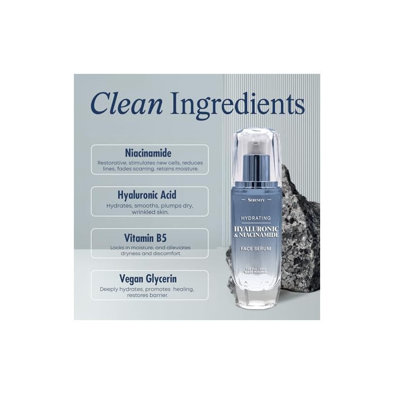 Serenity Suero Facial Dew con cido Hialurnico y Niacinamida