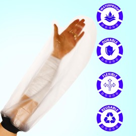 Sealcuff Waterproof Cast & Bandage Protector, Reusable Cast Cover for Shower Adult Arm, Leg, Foot - Watertight Seal (Adult Short Arm)