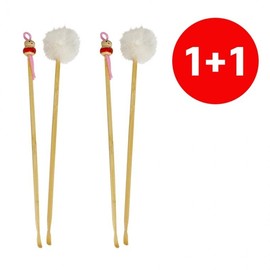 Sunflower 1+1 Bamboo Ear Pick Set (2-Piece) Earwax Removal 2ea