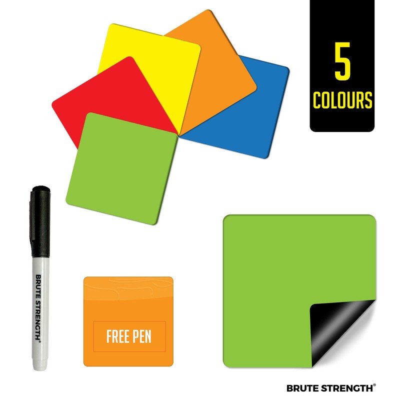 Dry Erase Magnets Set - 50 Pack includes Marker -