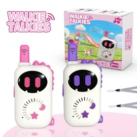 Set of 2 Robot-Themed walkie-talkies for Children, Cartoon mini Design walkie-talkies, Suitable Toys for Boys and Girls for Outdoor Adventures, Camping and Hiking, Christmas or Birthday Gift