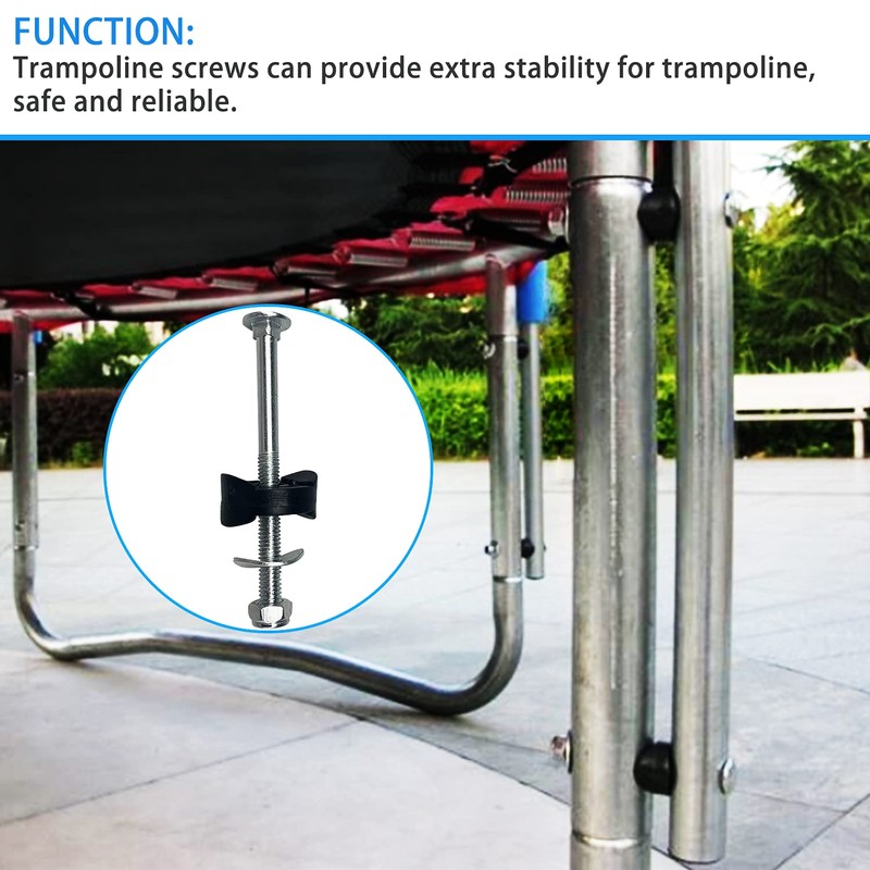 Jiehaojia 12pcs M6 Trampoline Screws Trampoline Accessories Trampoline Stability Tool