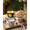 Moqidadii Hand-Painted Ceramic Mug Bowl Set – 16oz Artistic Soup