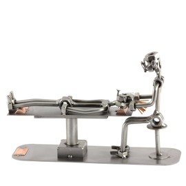 Steelman24 I Nuts and bolts sculpture Osteopath With Personal Engraving I Handmade ornaments I I Metal figurine