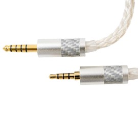 TRRS 3.5mm Plug to 4.4mm White Replacement Headphone Cable Balanced Cable