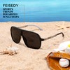 FEISEDY Polarized Sunglasses For Men Women Ultra Lightweight Metal Frame
