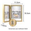 AVEAX Double 10x15 Photo Frame Folding Wooden Picture Frame with