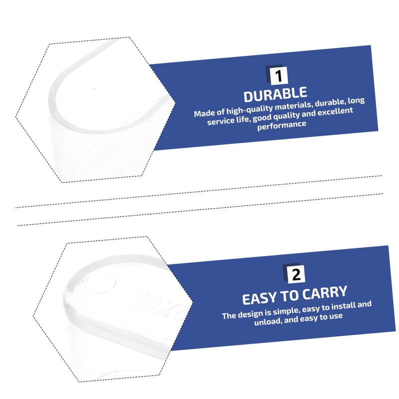 TEHAUX 48 Pcs Transparent Oval Furniture Feet Covers Thickened Non