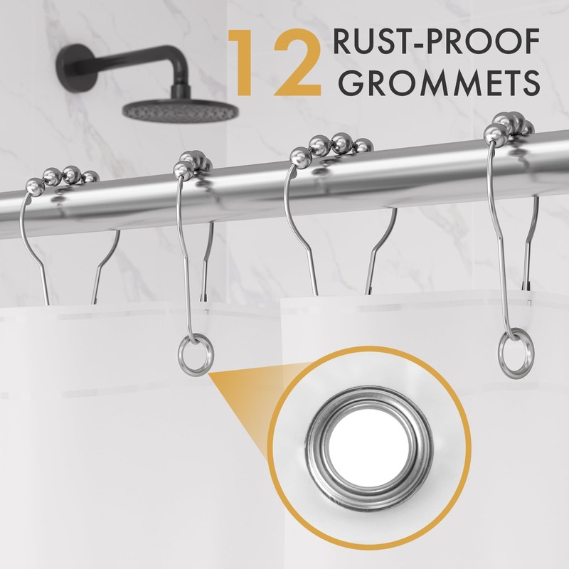 AmazerBath Shower Curtain Liner 2 Pack, 72 x 84 Inches
