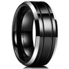 King Will Classic Men 8mm Black Tungsten Carbide Rings Polished