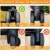 N/A 8 Pcs Silicone Luggage Wheel Covers for Suitcase Wheel
