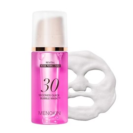 MENOKIN Máscara de burbujas rápidas de 30 segundos REVITAL - Rosa PDRN, NAD y microburbujas de péptidos para piel opaca, rejuvenecimiento, vitalidad y