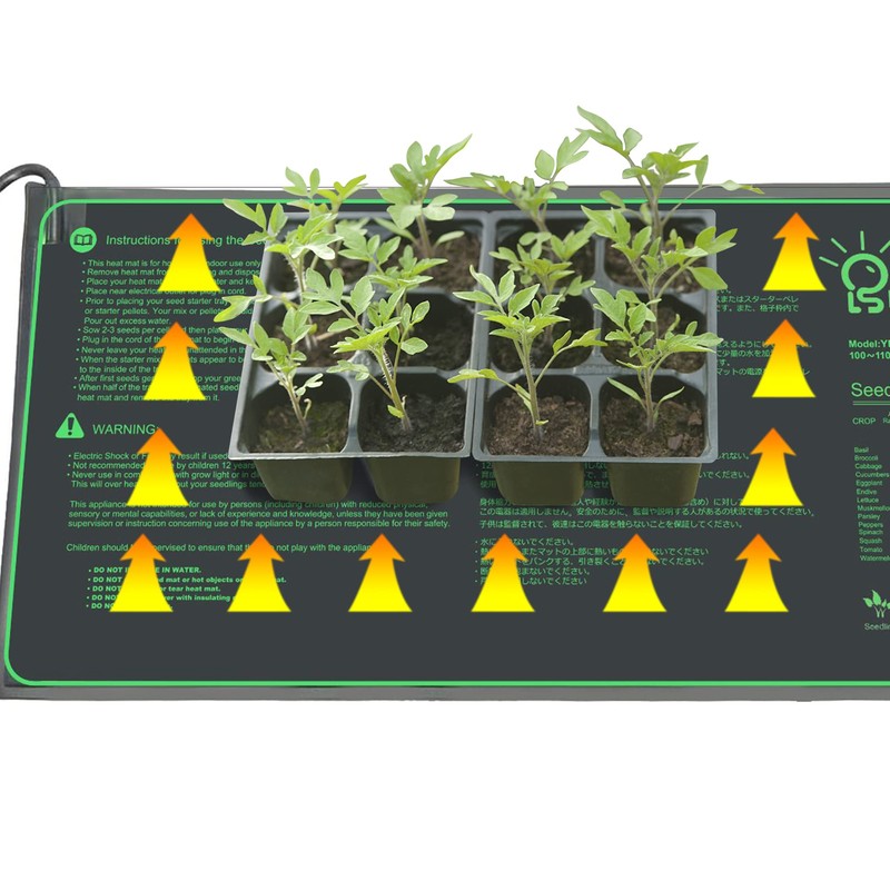 Hyindoor 10"x20.75" Heat Mat, Set of 2, Gardening Germination Mat,