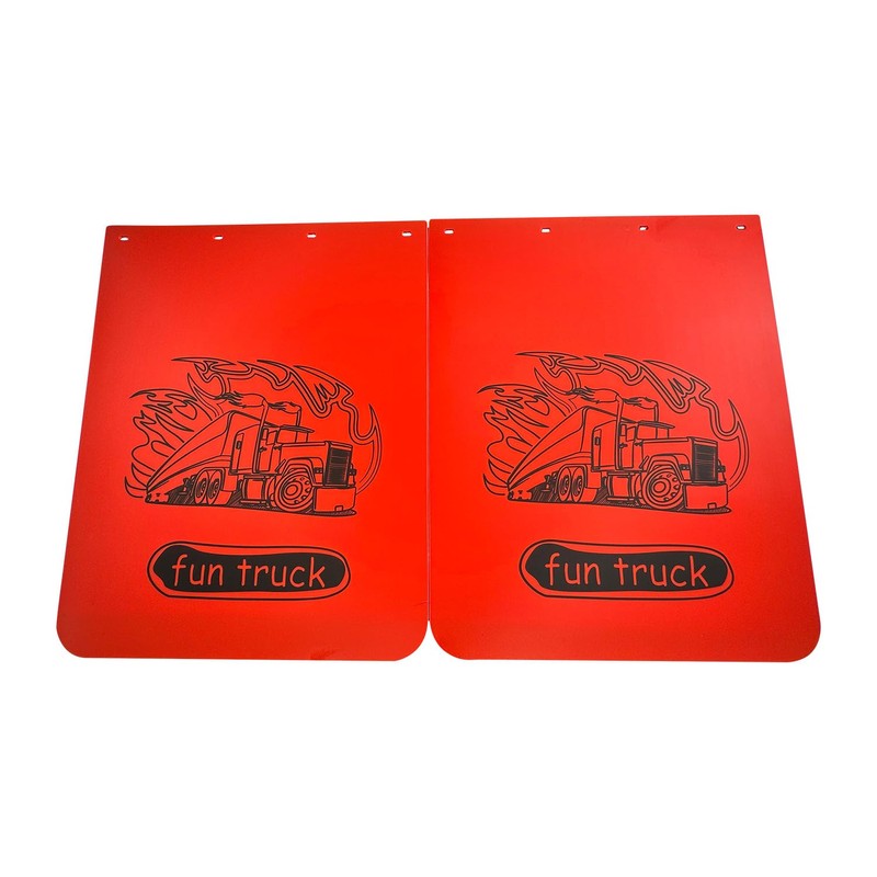 BST BSSP Universal Red Mud Flaps for Semi Trucks, 24''X30''