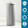 iDesign Freestanding Bathroom Toilet Paper Storage Holder with Lid for