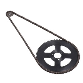 SUNGOOYUE Steel 25H Sprocket Set 146 Links Drive Chain, 15T Front Sprocket, 80T Rear Sprocket for DIY Mini Motorcycle ATV Dirt Bike