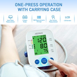 Blood Pressure Monitor for Home Use,Automatic Blood Pressure Monitors with 8.66"-17.32" Large BP Cuff, Backlit Screen, 2x99 Readings Memory