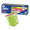 Ziploc Quart Food Storage Slider Bags, Durable, 22 Count